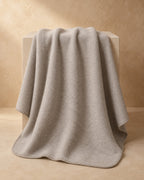 Wool Blanket, 150 x 200 cm, Beige, drape view