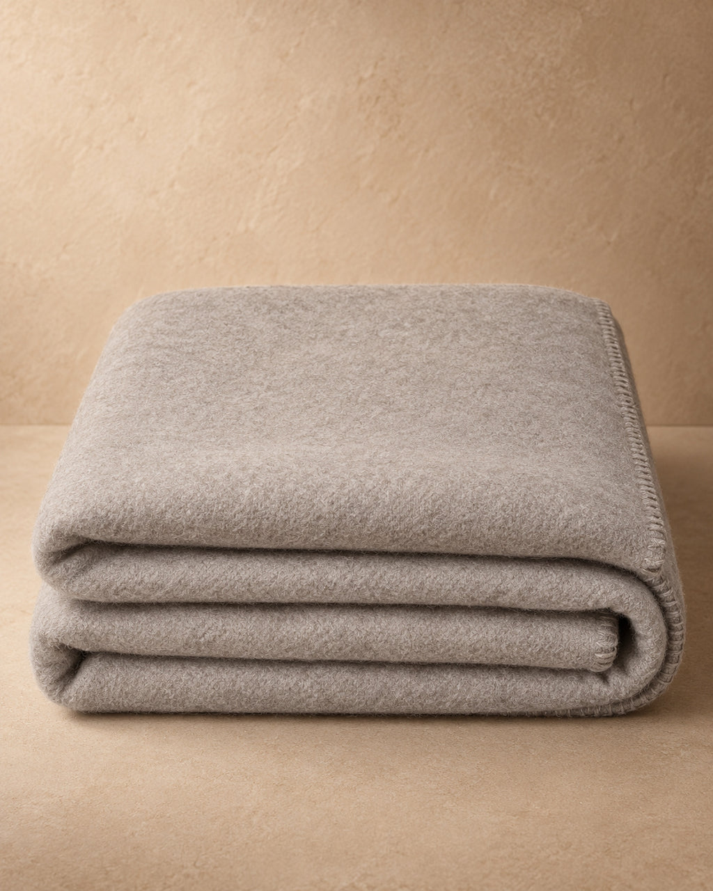 Wool Blanket, 150 x 200 cm, Beige, stack view