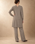 Pocket Tunic Dress in Cashmere, Beige, back view