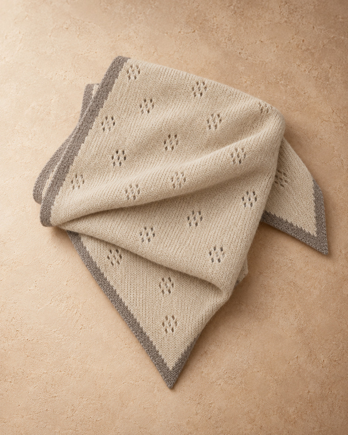 Salkhi Cashmere Neckerchief, Beige-grey, flat view