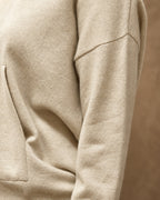 Pullover Hoodie in Cashmere, Beige, detail view